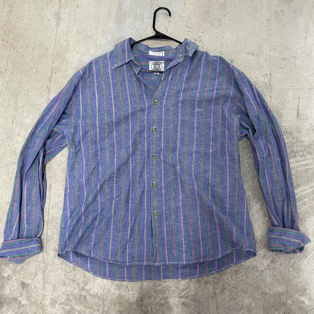 Striped purple and green Men's Shirt